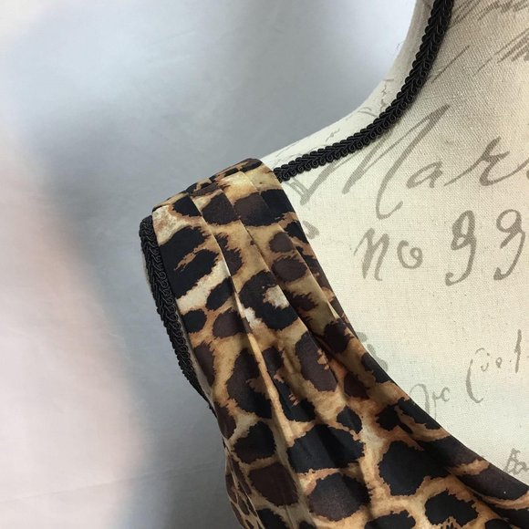 Express-Draped neckline Cheetah Dress - Picture 5 of 11